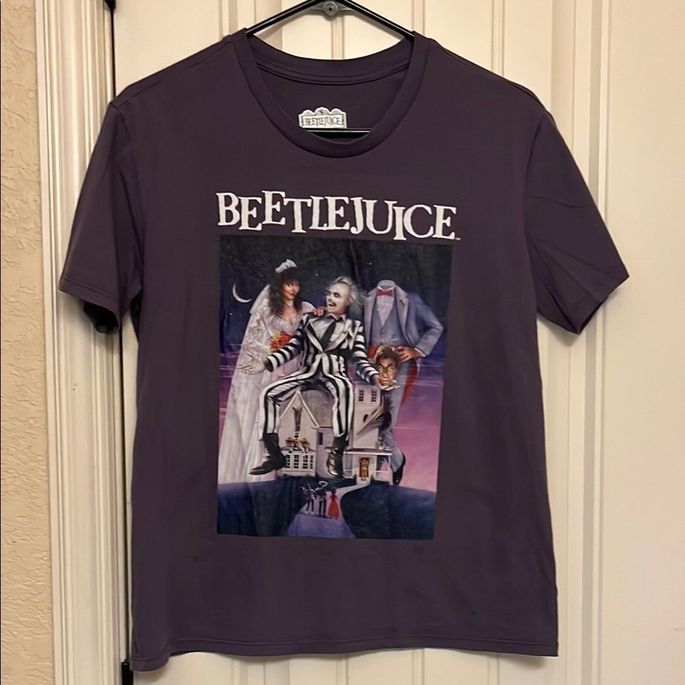 Beetlejuice Graphic Tee in Purple